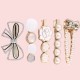 5pcs Fashion Hair Accessories Cute bear Faux Pearl Pretty Hair Clip