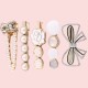 5pcs Fashion Hair Accessories Cute bear Faux Pearl Pretty Hair Clip