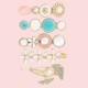 5pcs in 1 set Fashion Hair Accessories Hair Clip set Multicolor Elegant Faux Pearl Pretty Hair Clip