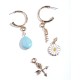 Gold BFF Charm Earrings 4PK