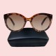 Witchery Brand New Unisex Classic Medium Round Frame Shiny Dark Tort Indiana Sunglasses