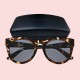 Witchery Brand New Unisex Fashion Medium Round Frame Animal Lella Classic Sunglasses for Women