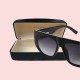 Witchery Kaia Sunglasses Black Oversized Flat Top Aviator D Frame Unisex Sunglasses