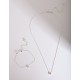 Silver M  Necklace Bracelet Set