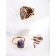 Antique Gold Vintage Stone Ring Pack