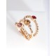 Gold Pink Gem Ring Stack