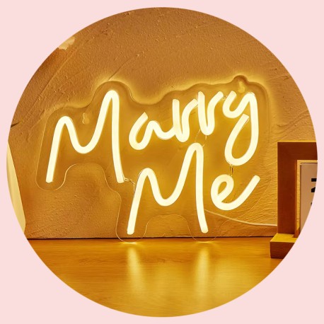 High Quality LED Light Marry Me USB Power Sign Multi Function Engagement Wedding