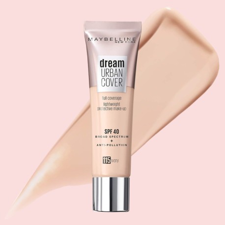 Maybelline Dream Urban Cover SPF40 Full Coverage Foundation Natural Ivory 115