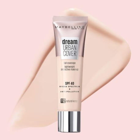 Maybelline Dream Urban Cover SPF40 Full Coverage Lightweight Foundation Natural Ivory 112