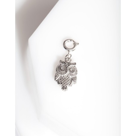 Antique Silver Owl Charm