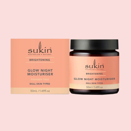 Sukin Australian Natural Skincare Brightening Glow Night Moisturiser Cream