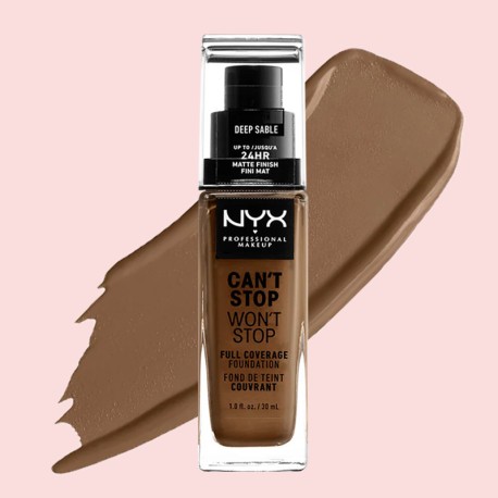NYX Professional Makeup Can't Stop Won't Stop Full Coverage Foundation Deep Sable 30ml