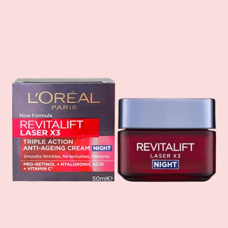 L'Oreal Paris New Formula Revitalift Laser Triple Action Anti Ageing Cream Night