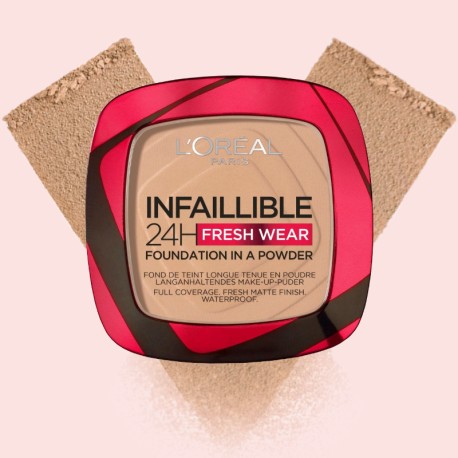 L'Oreal Paris Infallible 24 Hour Freshwear Foundation In A Powder 140 Golden Beige