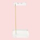 Otto Premium Acrylic Headphone Stand Clear Design with Stylish Gold Metal Accents