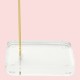 Otto Premium Acrylic Headphone Stand Clear Design with Stylish Gold Metal Accents