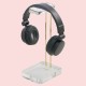 Otto Premium Acrylic Headphone Stand Clear Design with Stylish Gold Metal Accents