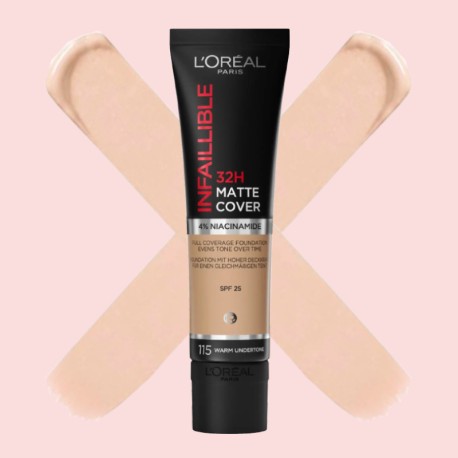 L'Oreal Infallible 32H Matte Cover Full Coverage Foundation 115 Warm Undertone