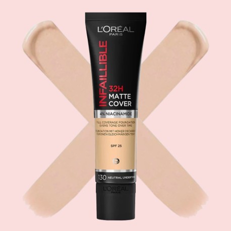 L'Oreal Infaillible 32H Matte Cover SPF25 Full Coverage Foundation 130 Neutral Undertone