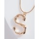 Gold Letter "S" Bamboo Necklace