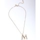 Gold Letter "M" Bamboo Necklace