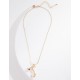 Gold Letter "J" Bamboo Necklace