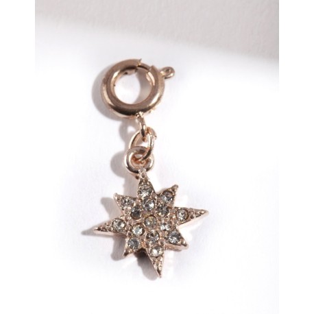 Rose Gold Crystal Star Charm