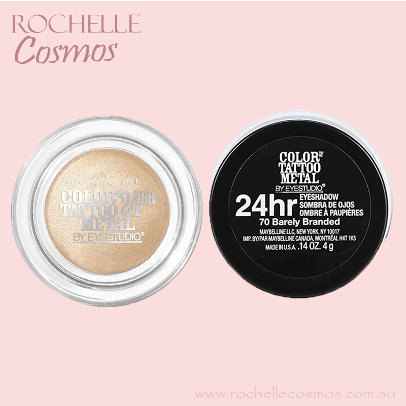 Maybelline Color Tattoo Eyeshadow 24Hr 70 Barely Branded 4g - Rochelle  Cosmos